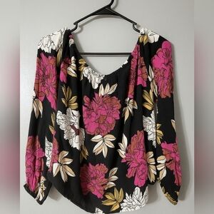 Billabong Casual Bold Floral Summer Crop Top Size M